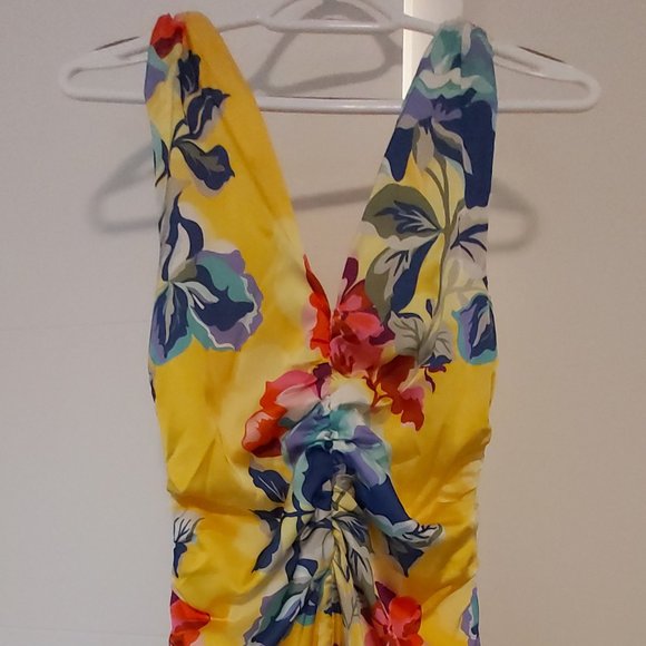 BOSTON PROPER CHARM FLORAL STATEMENT MAXI DRESS - Picture 3 of 3